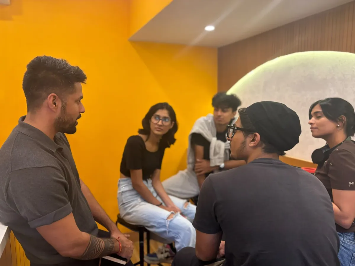 A Bohofiesta team conversation inside the café